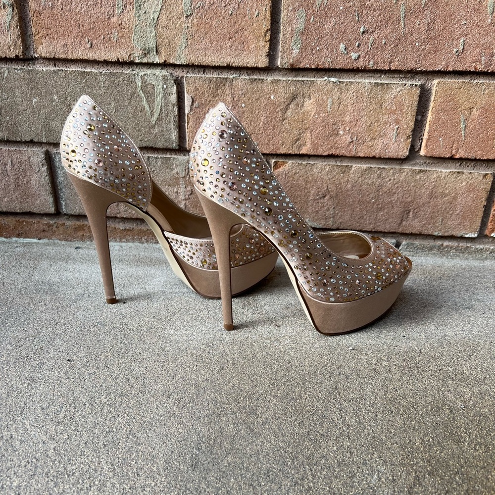 6 inch platform rhinestone heels